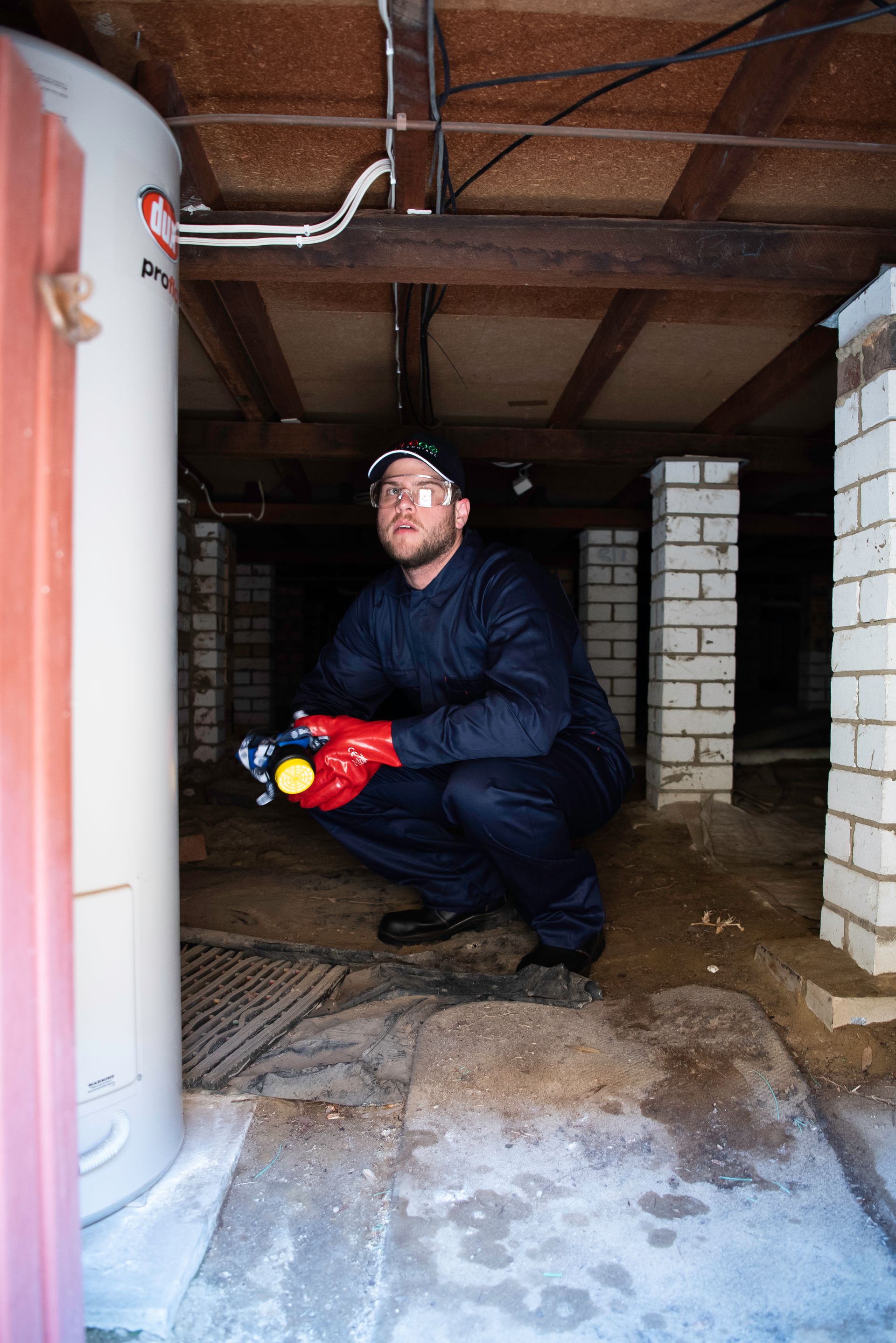 Subfloor spider inspection in Sydney